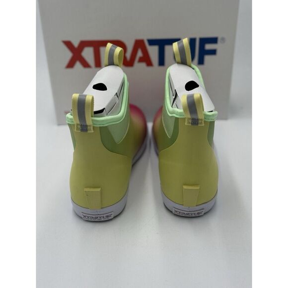 XTRATUF Women's Ankle Deck Boot Yellow Aurora New In Box Size 8 - Picture 6 of 8
